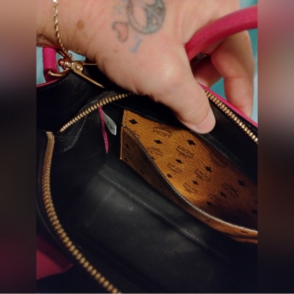 MCM Pink and Brown Crossbody Bag with COA & Dust Bag EUC - Picture 7 of 7